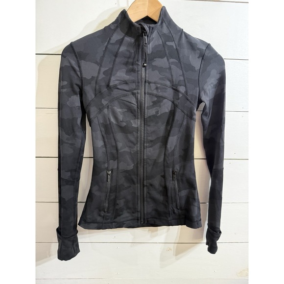lululemon athletica Jackets & Blazers - Lululemon Define Jacket Black Grey Camo Women's Size 2